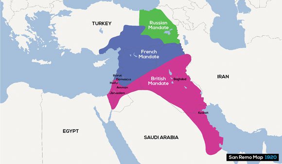 Sykes-Picot Agreement Map